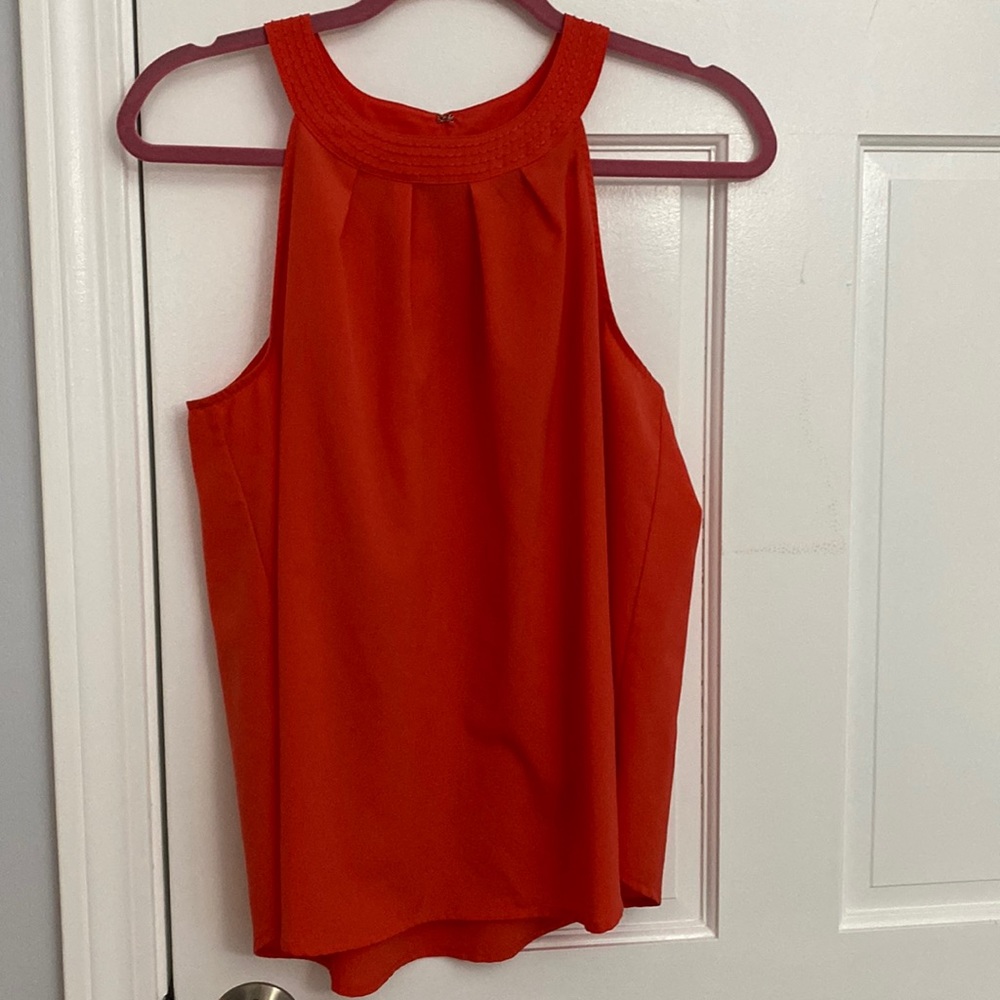 Loft high neck sleeveless blouse